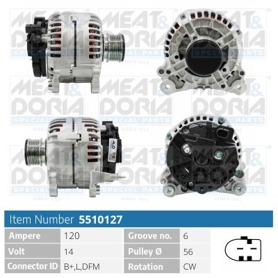 MEAT & DORIA Generator 5510127 for VAG