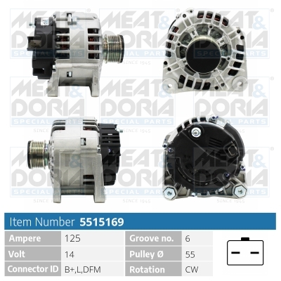 MEAT & DORIA Generator 5515169 for DACIA RENAULT
