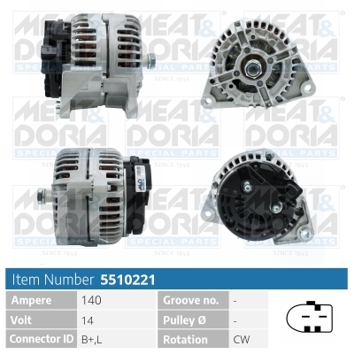 MEAT & DORIA Generator 5510221 for LANCIA CITROËN/PEUGEOT