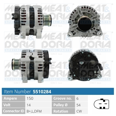 MEAT & DORIA Generator 5510284 for FORD VOLVO