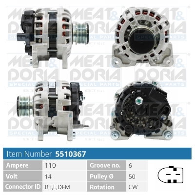 MEAT & DORIA Generator 5510367 for VAG