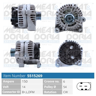 MEAT & DORIA Generator 5515269 for BMW ROVER