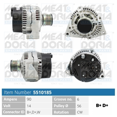 MEAT & DORIA Generator 5510185 for MERCEDES-BENZ DAF SSANGYONG