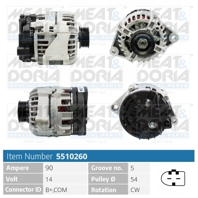 MEAT & DORIA Generator 5510260 for MERCEDES-BENZ