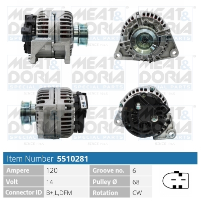 MEAT & DORIA Generator 5510281 for IVECO