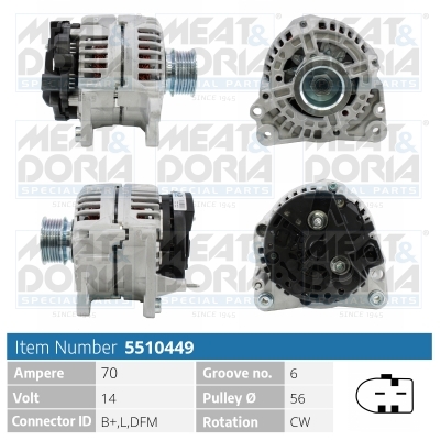 MEAT & DORIA Generator 5510449 for VAG