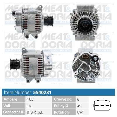 MEAT & DORIA Generator 5540231 for BMW