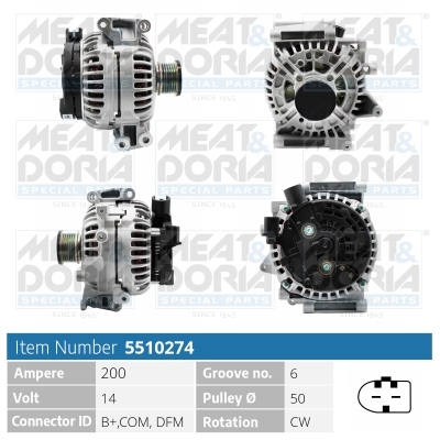 MEAT & DORIA Generator 5510274 for MERCEDES-BENZ