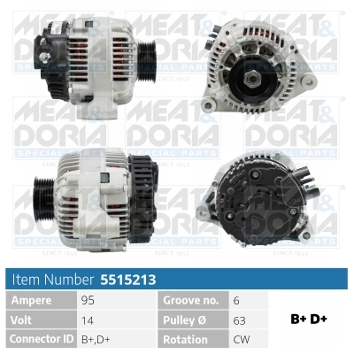 MEAT & DORIA Generator 5515213 for KIA CITROËN/PEUGEOT MITSUBISHI