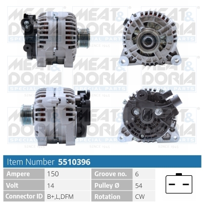 MEAT & DORIA Generator 5510396 for LANCIA CITROËN/PEUGEOT SUZUKI