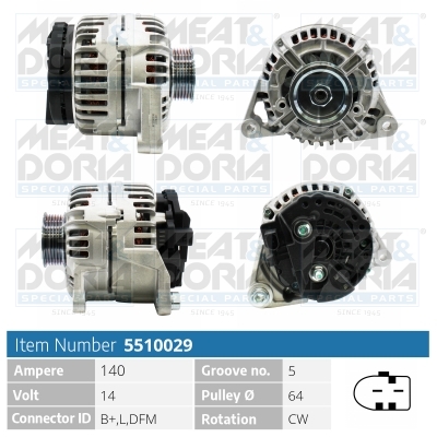MEAT & DORIA Generator 5510029 for VAG