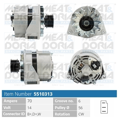 MEAT & DORIA Generator 5510313 for MERCEDES-BENZ