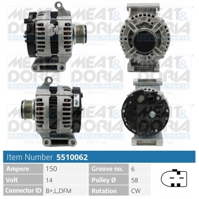 MEAT & DORIA Generator 5510062 for FORD LANCIA CITROËN/PEUGEOT