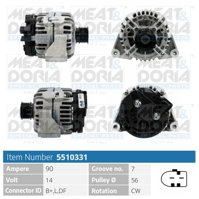 MEAT & DORIA Generator 5510331 for MERCEDES-BENZ