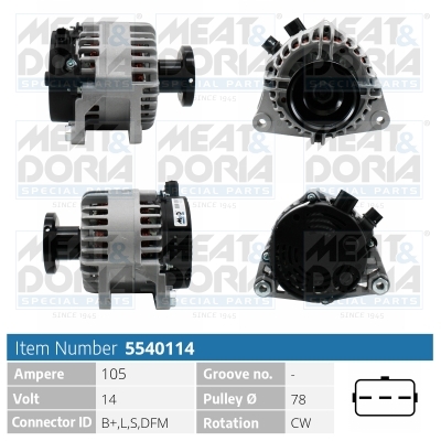 MEAT & DORIA Generator 5540114 for FORD