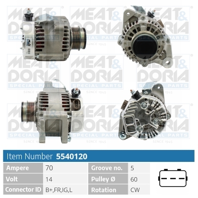 MEAT & DORIA Generator 5540120 for TOYOTA
