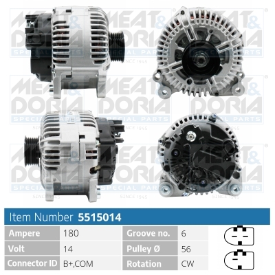 MEAT & DORIA Generator 5515014 for SEAT