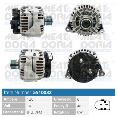 MEAT & DORIA Generator 5510032 for MERCEDES-BENZ