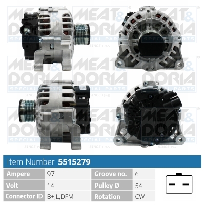 MEAT & DORIA Generator 5515279 for CITROËN/PEUGEOT LANCIA