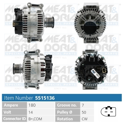 MEAT & DORIA Generator 5515136 for CHRYSLER MERCEDES-BENZ