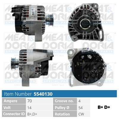 MEAT & DORIA Generator 5540130 for FORD LANCIA