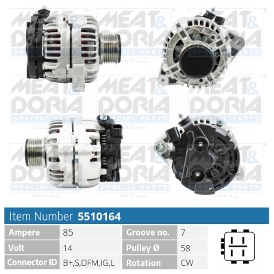 MEAT & DORIA Generator 5510164 for TOYOTA