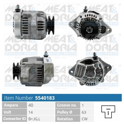 MEAT & DORIA Generator 5540183 for DAIHATSU