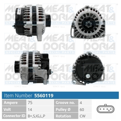 MEAT & DORIA Generator 5560119 for VOLVO RENAULT