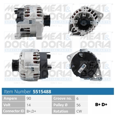 MEAT & DORIA Generator 5515488 for CITROËN/PEUGEOT LANCIA FIAT MITSUBISHI