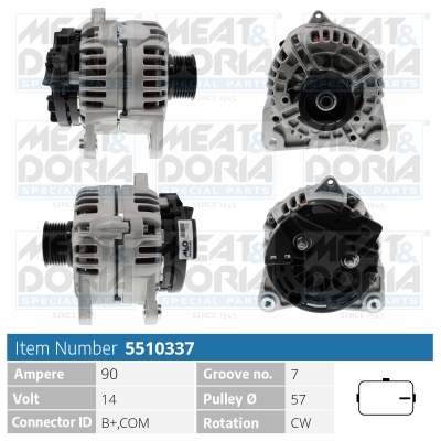 MEAT & DORIA Generator 5510337 for RENAULT