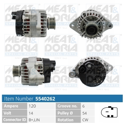 MEAT & DORIA Generator 5540262 for JEEP