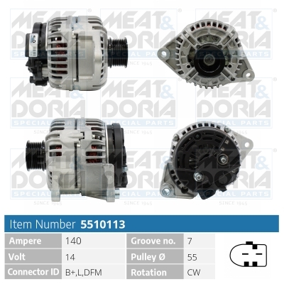MEAT & DORIA Generator 5510113 for IVECO