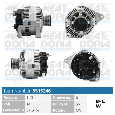 MEAT & DORIA Generator 5515246 for VOLVO RENAULT