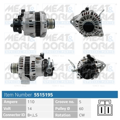 MEAT & DORIA Generator 5515195 for KIA
