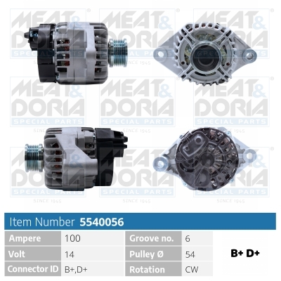 MEAT & DORIA Generator 5540056 for LANCIA
