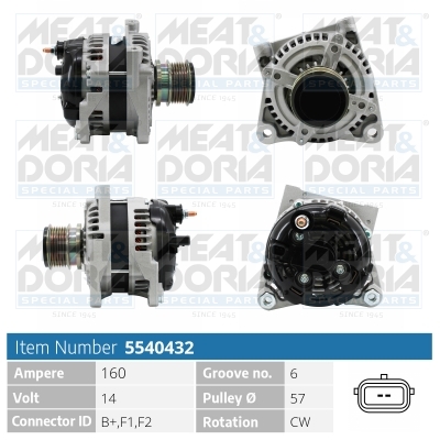 MEAT & DORIA Generator 5540432 for LANCIA CHRYSLER CHEVROLET