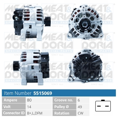 MEAT & DORIA Generator 5515069 for CITROËN/PEUGEOT LANCIA MITSUBISHI