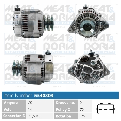MEAT & DORIA Generator 5540303 for TOYOTA