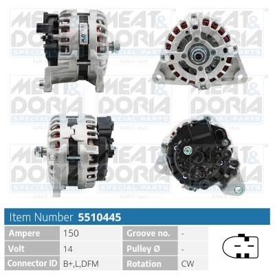MEAT & DORIA Generator 5510445 for IVECO
