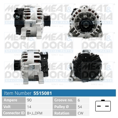 MEAT & DORIA Generator 5515081 for LANCIA CITROËN/PEUGEOT PEUGEOT MITSUBISHI CITROËN
