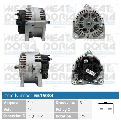 MEAT & DORIA Generator 5515084 for MITSUBISHI NISSAN RENAULT
