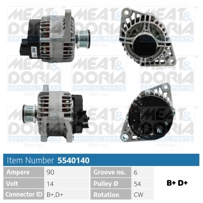 MEAT & DORIA Generator 5540140 for LANCIA