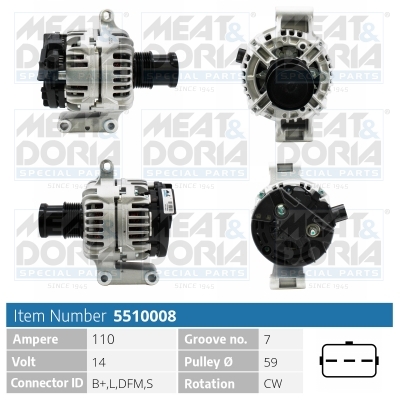 MEAT & DORIA Generator 5510008 for FORD