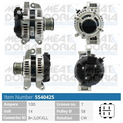 MEAT & DORIA Generator 5540425 for TOYOTA