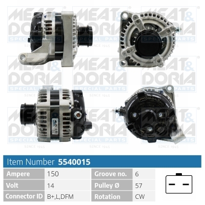MEAT & DORIA Generator 5540015 for JEEP
