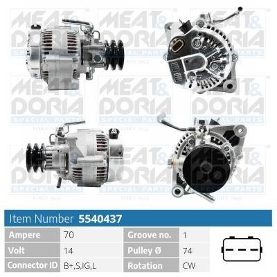 MEAT & DORIA Generator 5540437 for TOYOTA