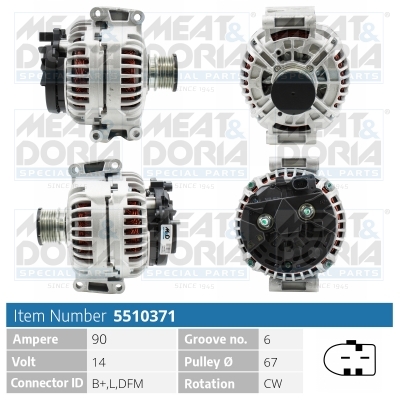 MEAT & DORIA Generator 5510371 for VAG DAF