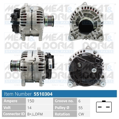 MEAT & DORIA Generator 5510304 for RENAULT NISSAN