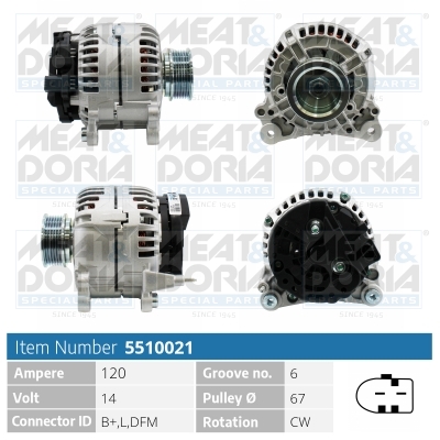 MEAT & DORIA Generator 5510021 for VOLVO VAG