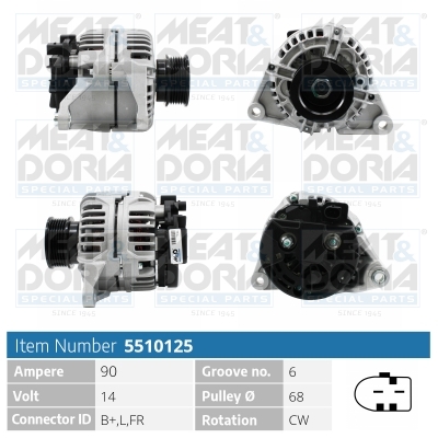 MEAT & DORIA Generator 5510125 for IVECO